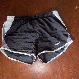 Nike Women's Black and White Sports Shorts
